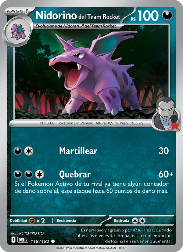 Nidorino del Team Rocket