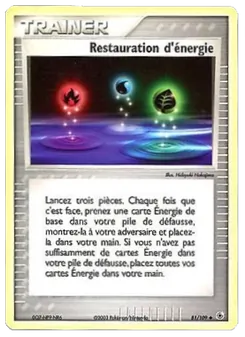 Restauration d'énergie