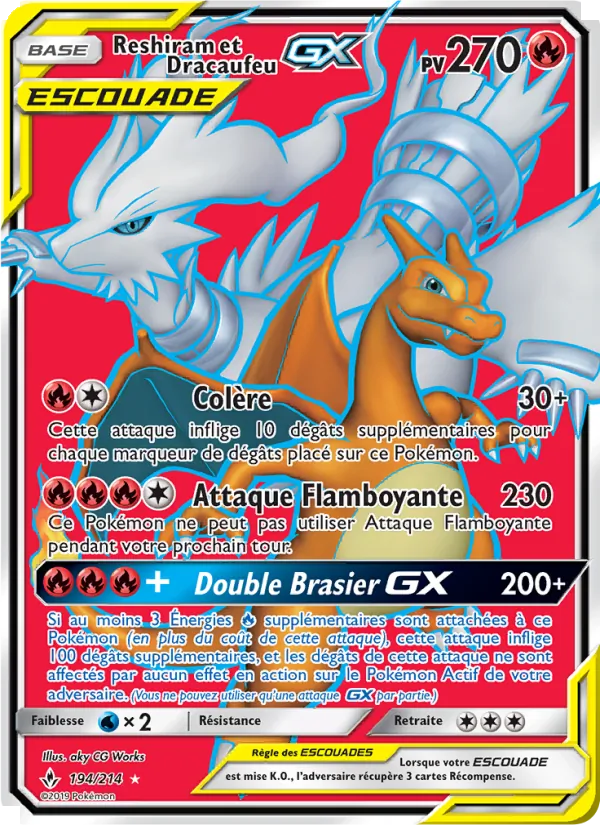 Reshiram et Dracaufeu GX