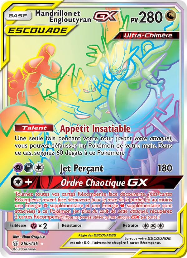 Mandrillon et Engloutyran GX
